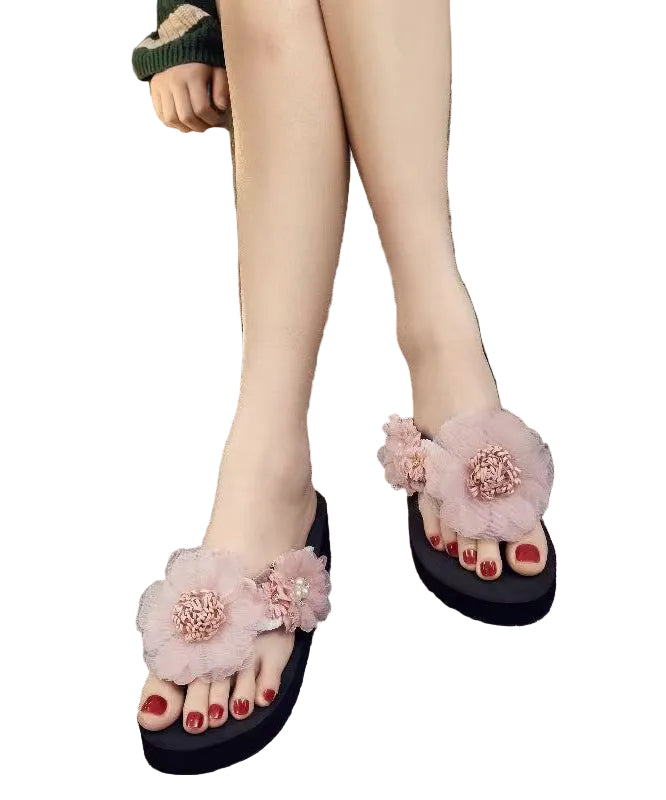 Kvinnors Plattform Sandaler Blommotiv 0