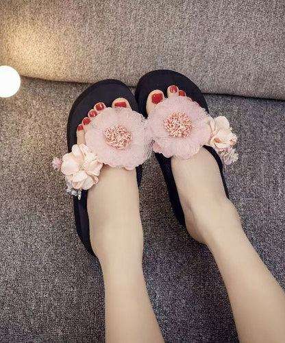 Kvinnors Plattform Sandaler Blommotiv 1