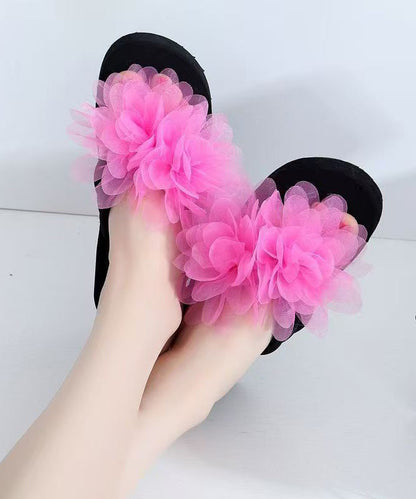 Kvinnors Plattform Sandaler med Blommor 1