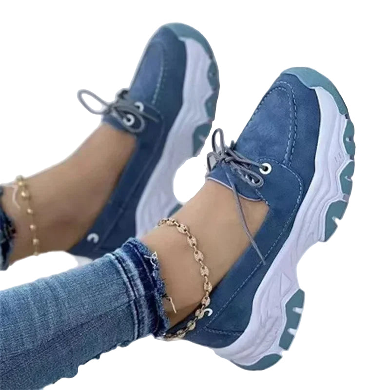 Kvinnors Plattform Sneakers Casual Andningsbar 0