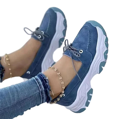 Kvinnors Plattform Sneakers Casual Andningsbar 0