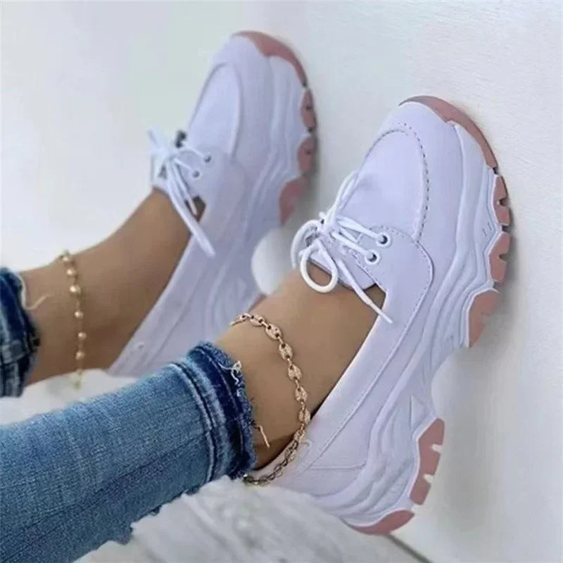 Kvinnors Plattform Sneakers Casual Andningsbar 1