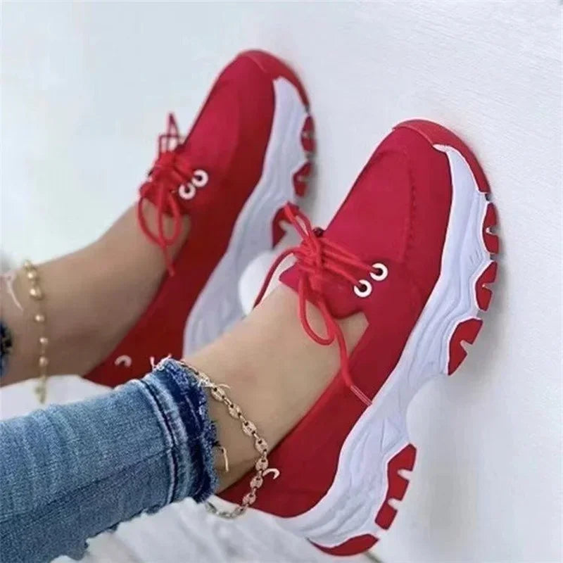Kvinnors Plattform Sneakers Casual Andningsbar 3