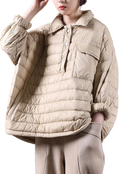 Kvinnors Plus Size Vinterjacka med Kavajfickor 0