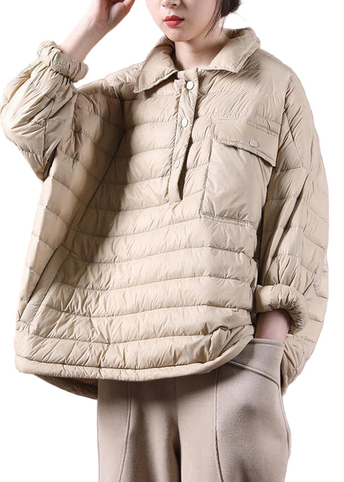 Kvinnors Plus Size Vinterjacka med Kavajfickor 0