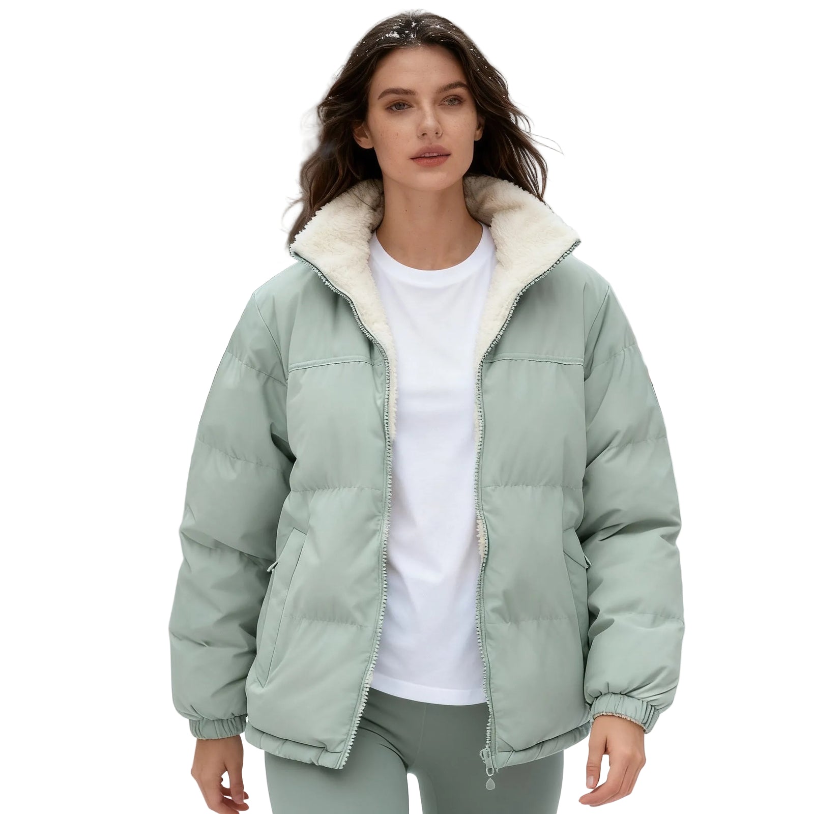 Kvinnors Quiltad Jacka Modern Design 0