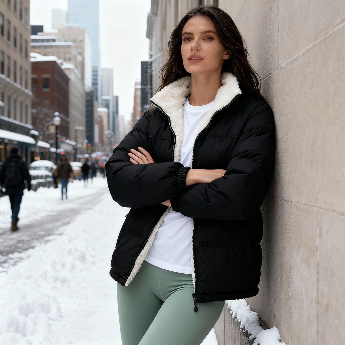 Kvinnors Quiltad Jacka Modern Design 3