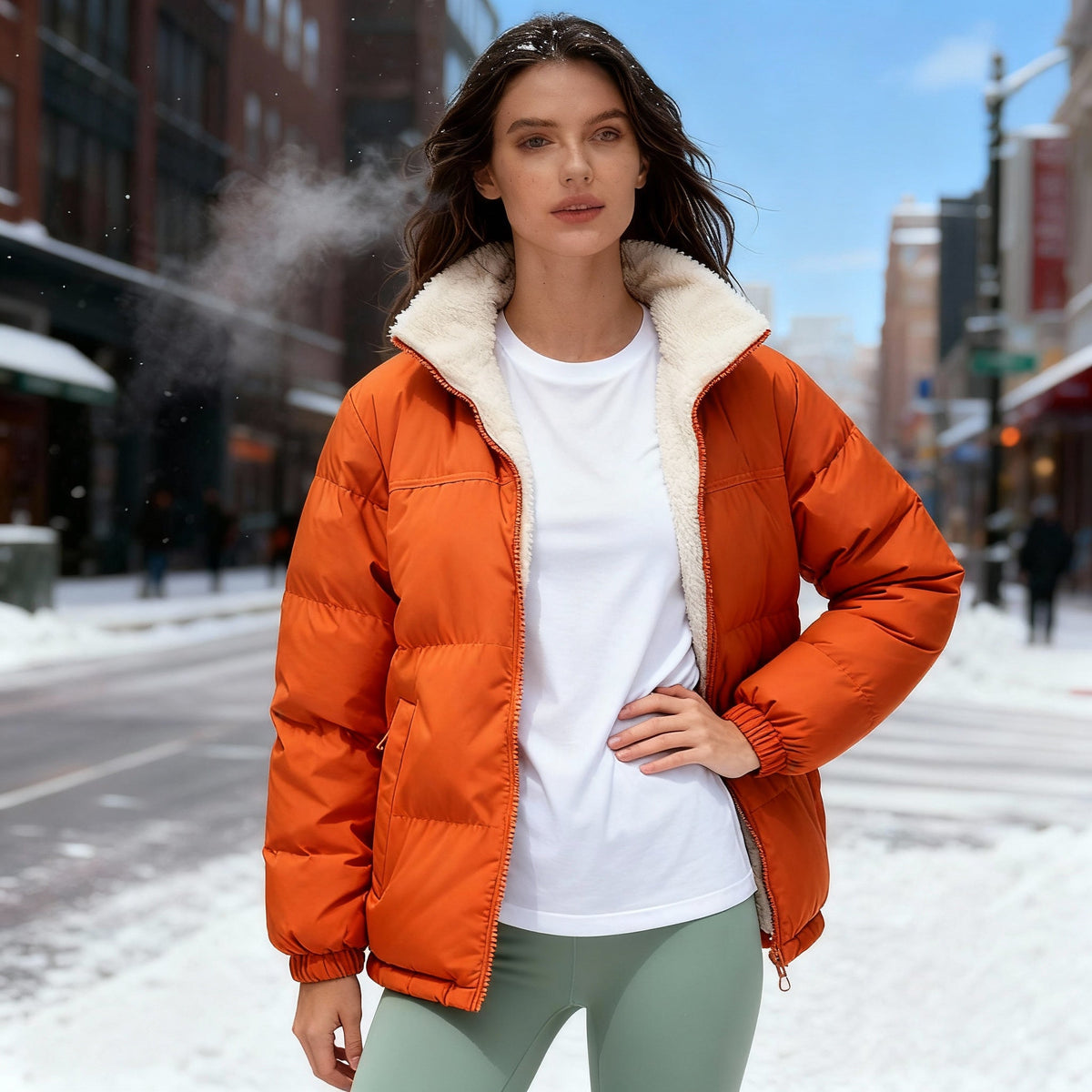 Kvinnors Quiltad Jacka Modern Design 6