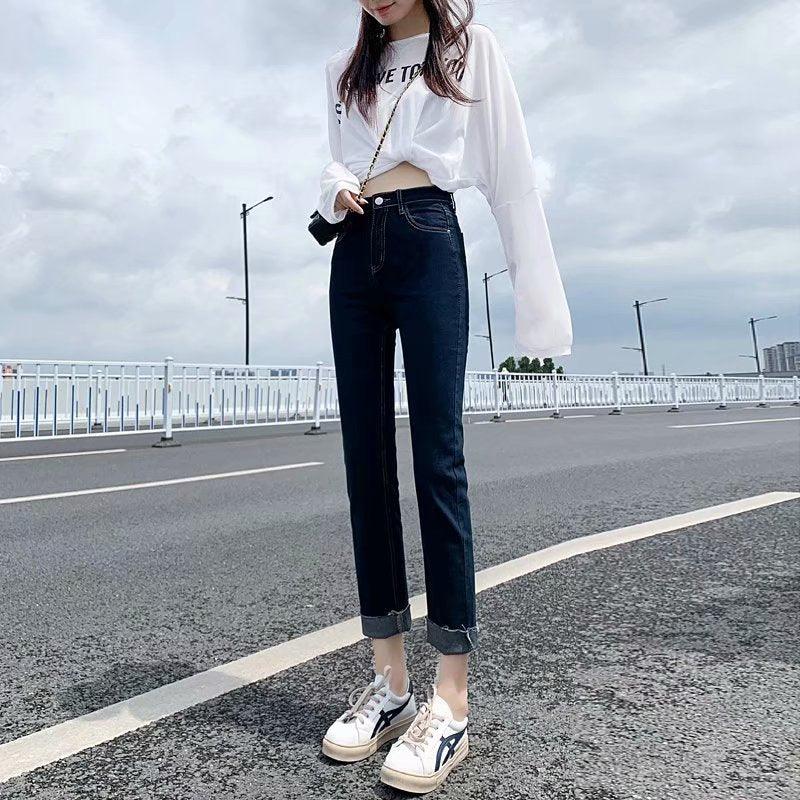 Kvinnors Raka Byxor Förkortade 2