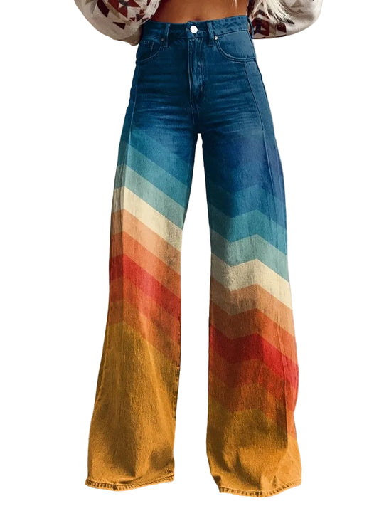 Kvinnors Retro Sicksackbyxor 0