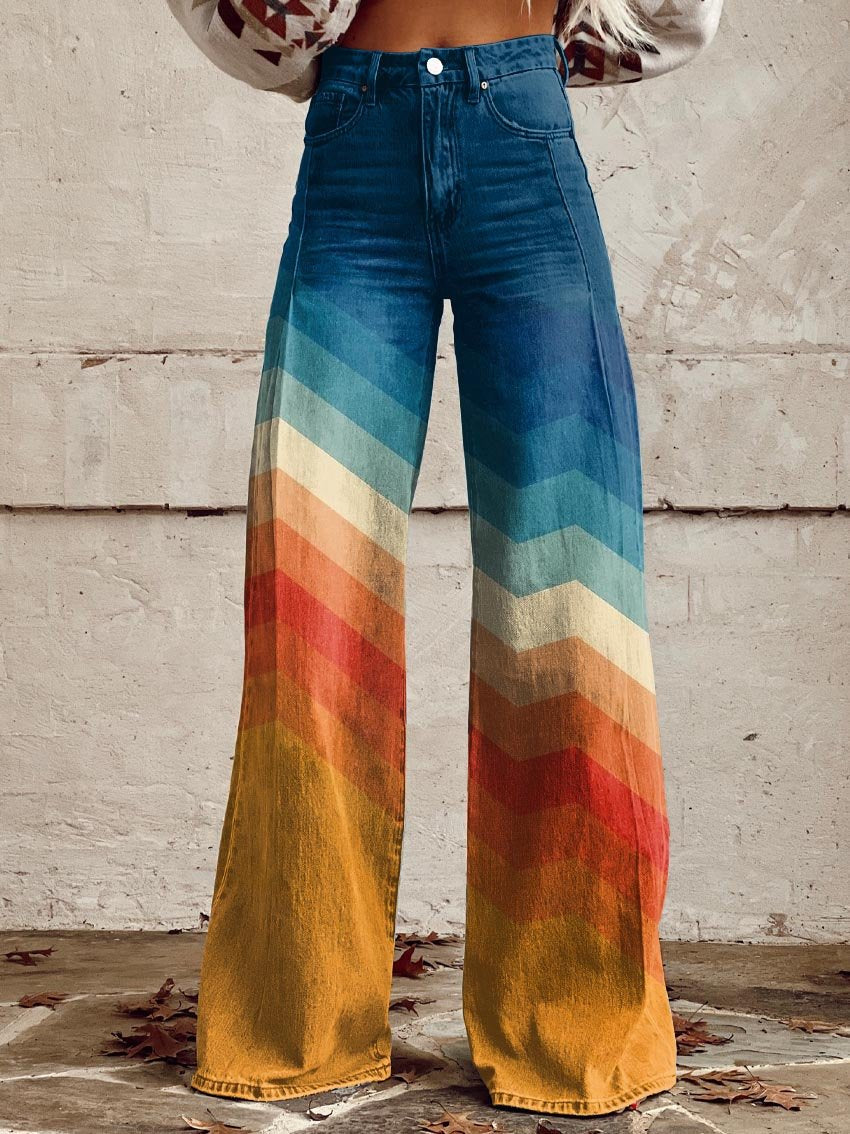 Kvinnors Retro Sicksackbyxor 1