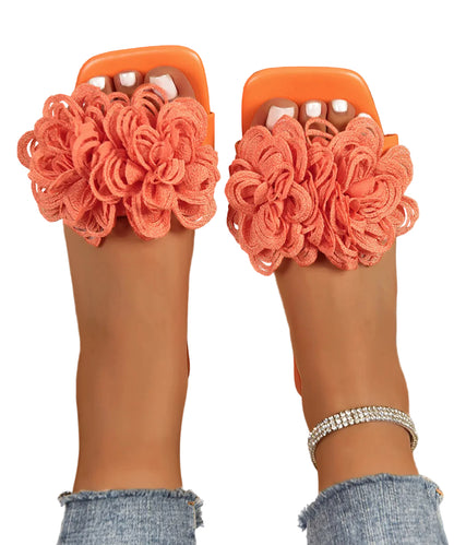 Kvinnors Sandaler Peep Toe Blommig Design 0