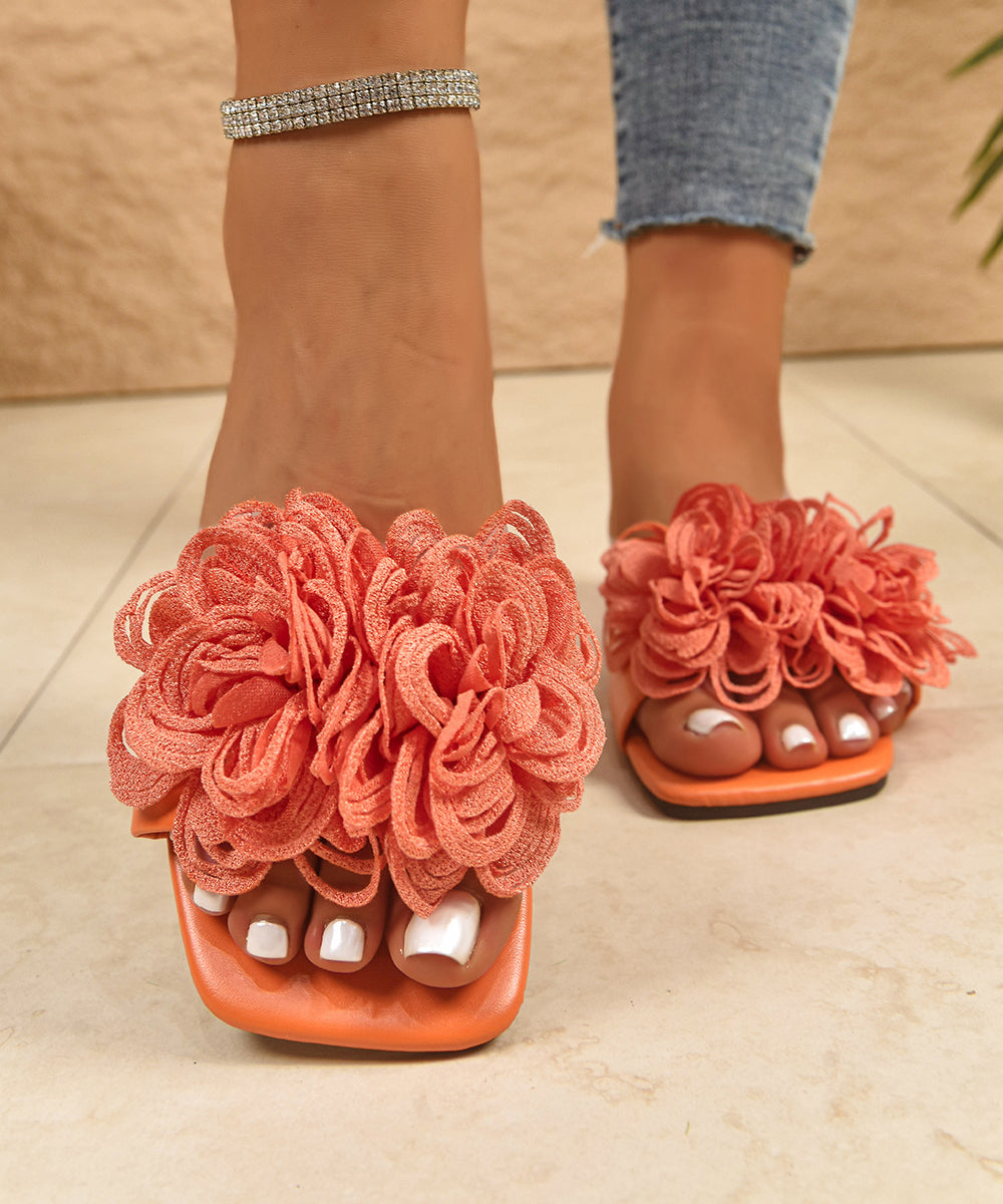 Kvinnors Sandaler Peep Toe Blommig Design 2
