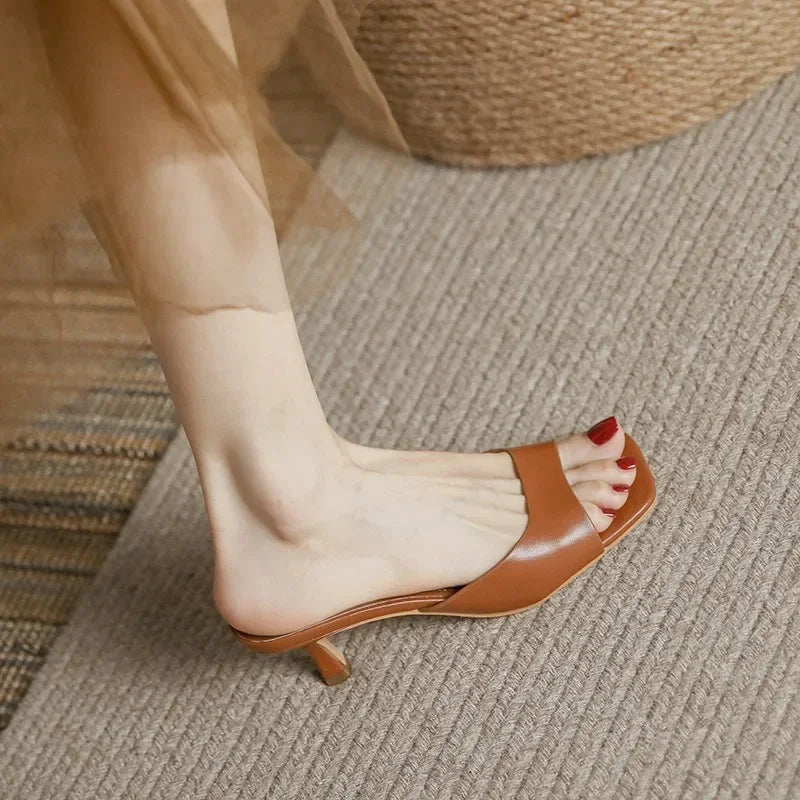Kvinnors Sandaler Rund Tå Modern Design 5