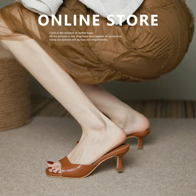 Kvinnors Sandaler Rund Tå Modern Design 7