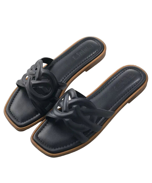 Kvinnors Sandaler i Svart Stilren Design 0