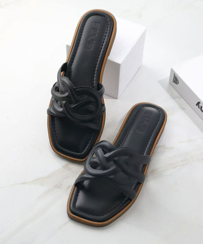 Kvinnors Sandaler i Svart Stilren Design 2