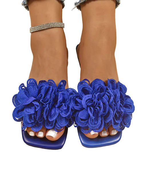 Kvinnors Sandaler med Blommönster och Öppen Tå 0