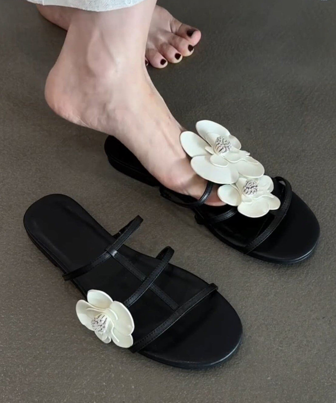 Kvinnors Sandaler med Blommönster och Öppen Tå 3