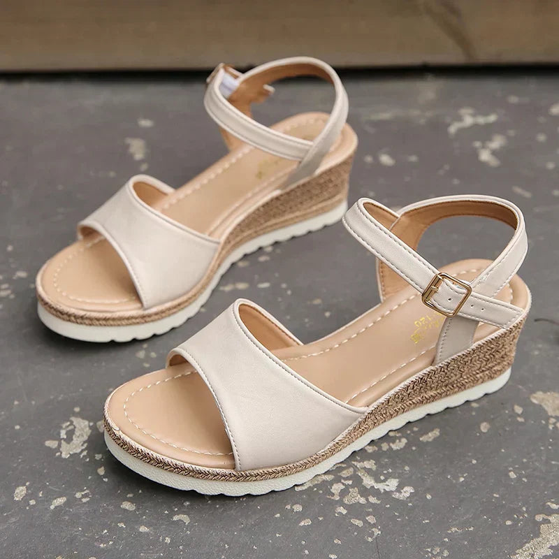 Kvinnors Sandaler med Kilklack och Justerbart Spänne 5