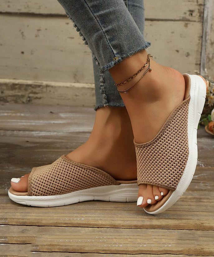 Kvinnors Sandaler med Peep Toe och Mesh-design 1