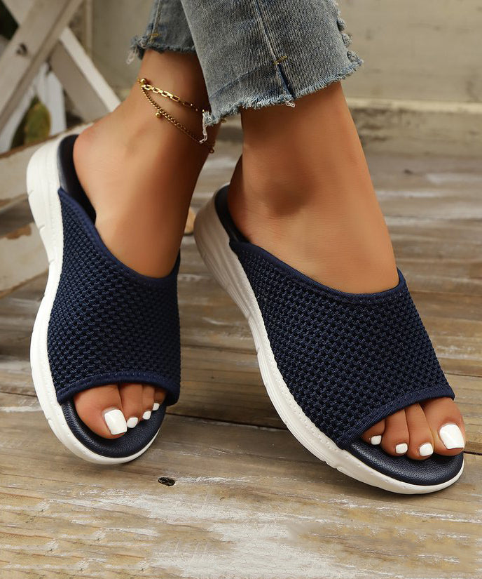 Kvinnors Sandaler med Peep Toe och Mesh-design 2
