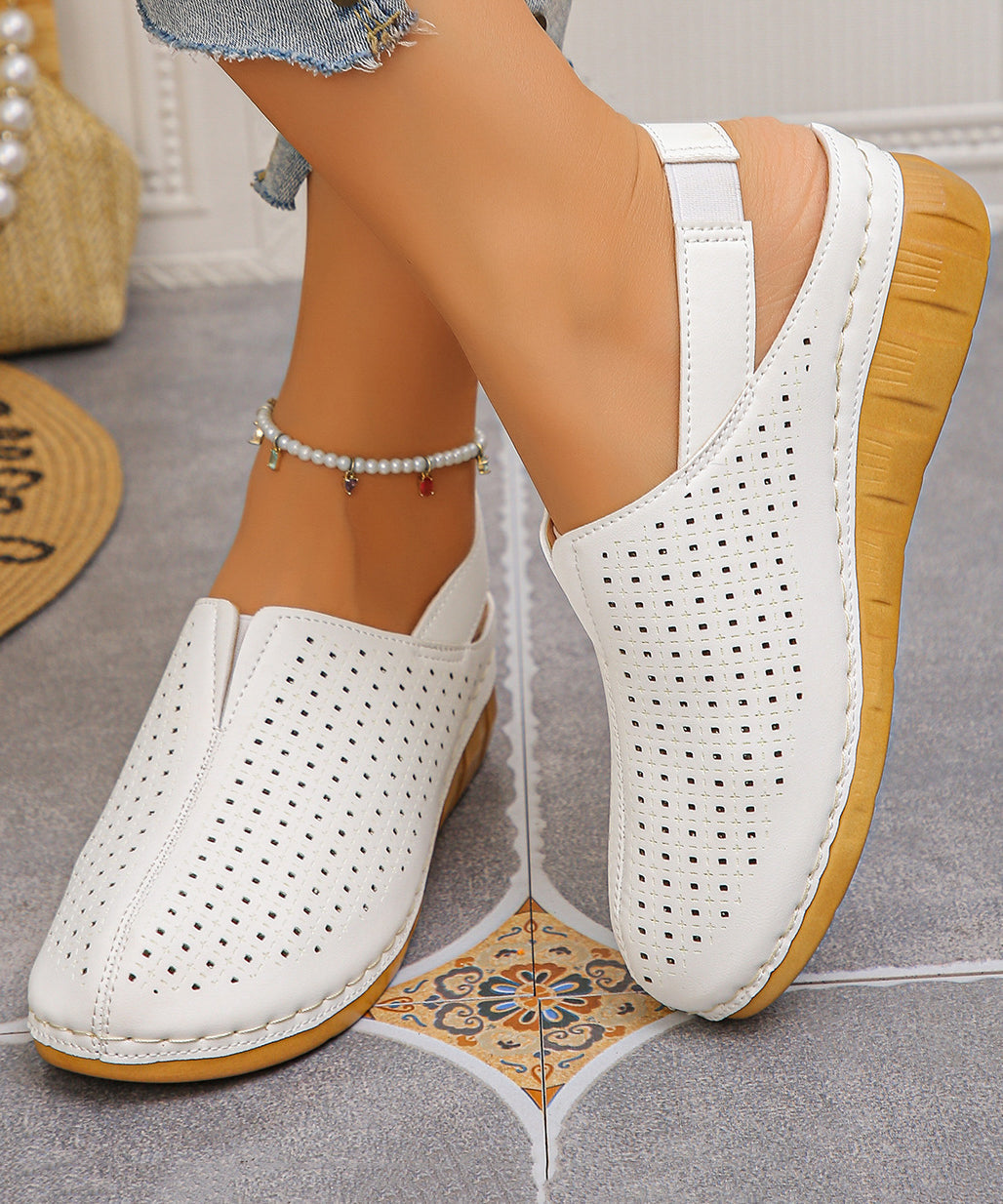 Kvinnors Sandaler med Splicing Design 1