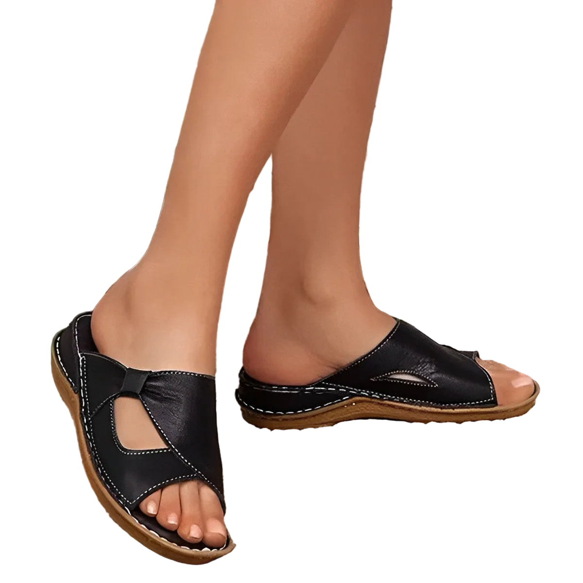 Kvinnors Sandaler med T-band och Justerbara Remmar 0