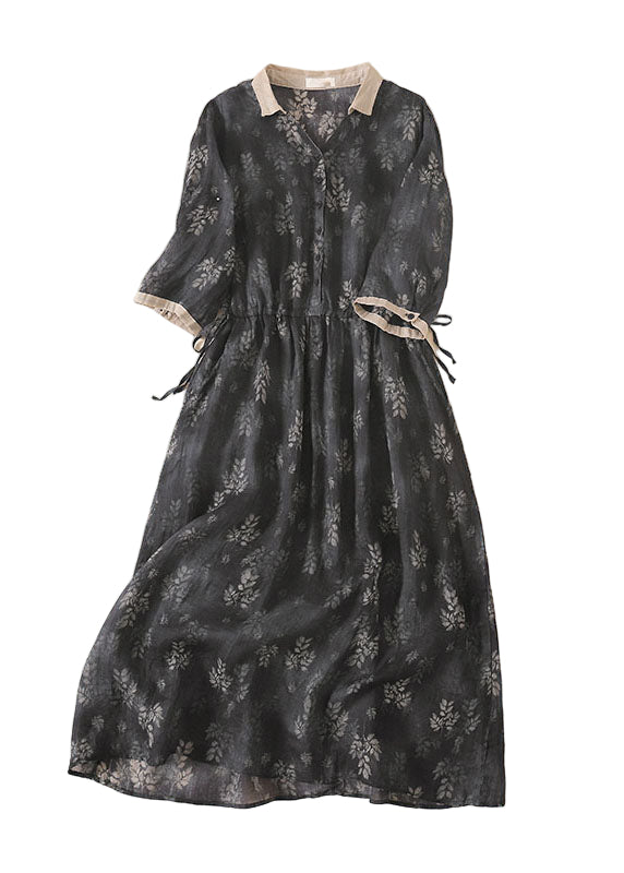 Kvinnors Semesterklänning med Peter Pan Krage 0