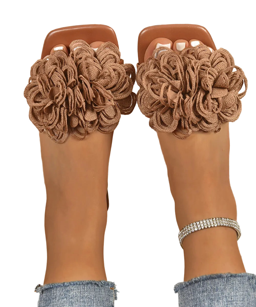 Kvinnors Slide Sandaler med Blommönster 0