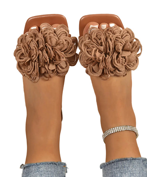 Kvinnors Slide Sandaler med Blommönster 0