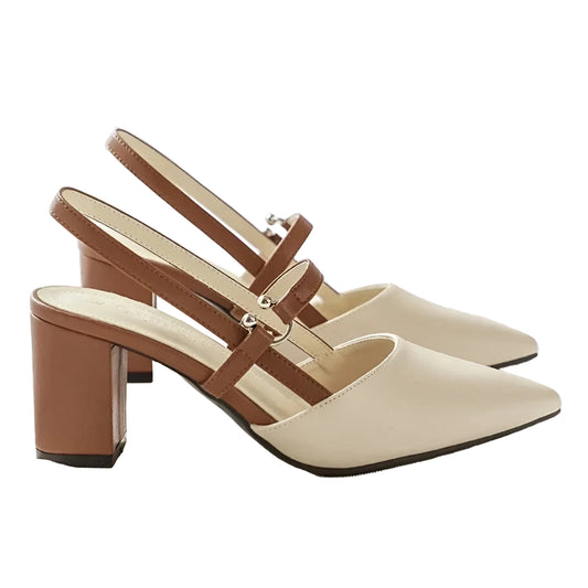 Kvinnors Slingback-klackar med Färgblockering 0
