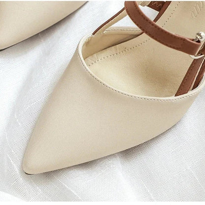 Kvinnors Slingback-klackar med Färgblockering 3