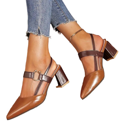 Kvinnors Slingback Pumps Blockhäl Modern Design 0