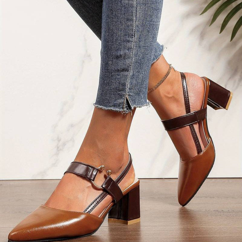 Kvinnors Slingback Pumps Blockhäl Modern Design 1