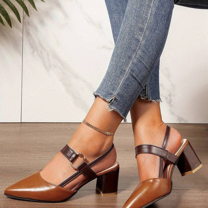Kvinnors Slingback Pumps Blockhäl Modern Design 2