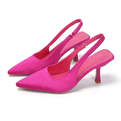 Kvinnors Slingback Sandaler med Spetsig Tå 9