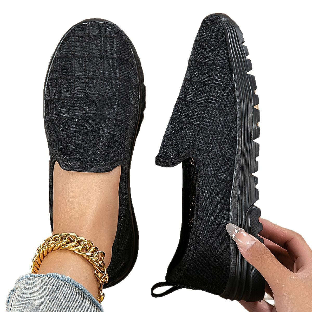 Kvinnors Slip-On Sneakers Modern Design 5