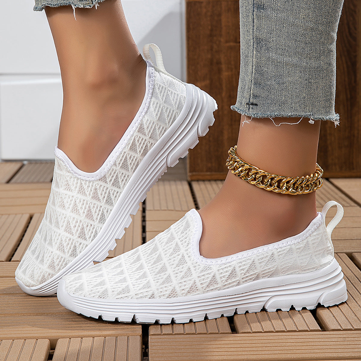 Kvinnors Slip-On Sneakers Modern Design 6