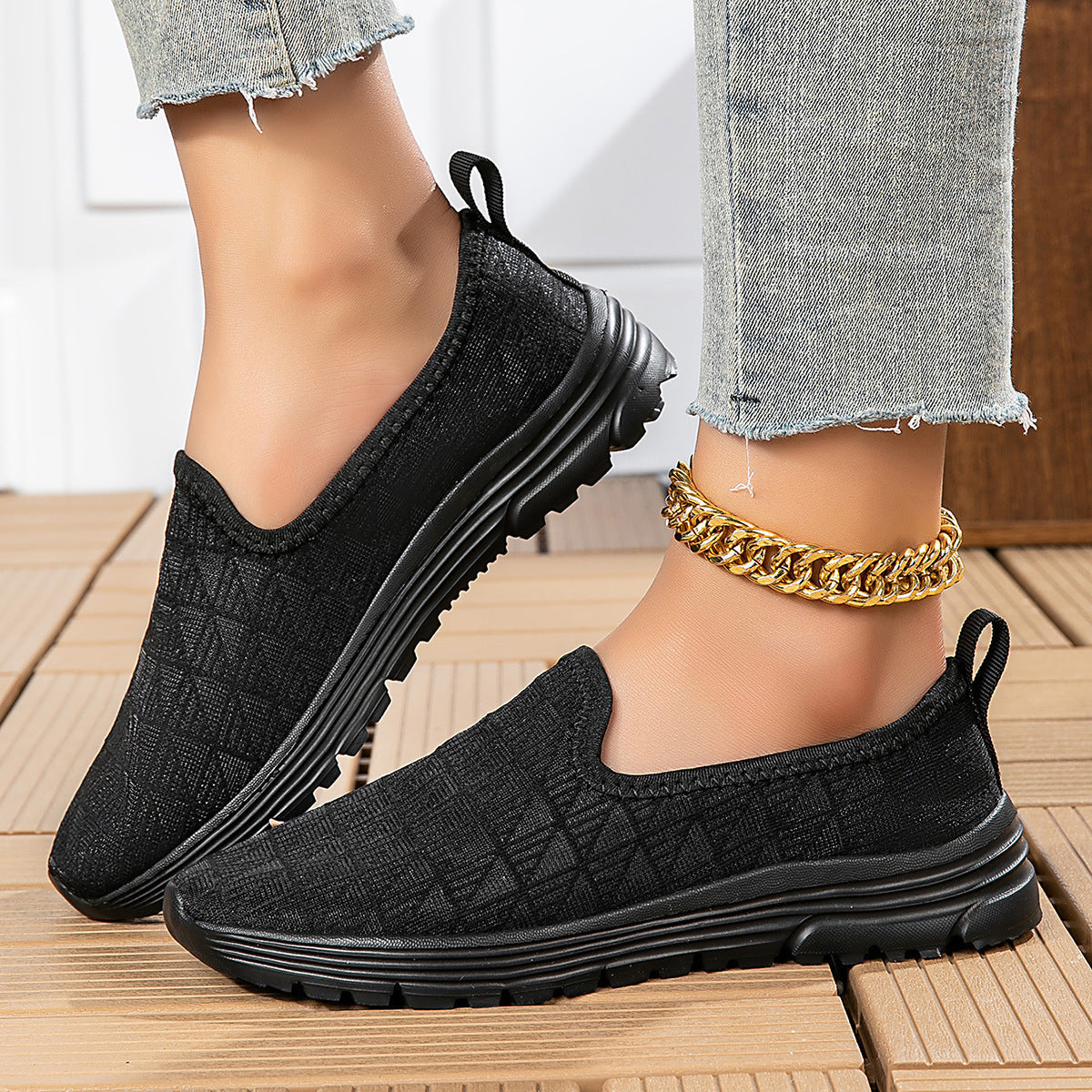 Kvinnors Slip-On Sneakers Modern Design 7