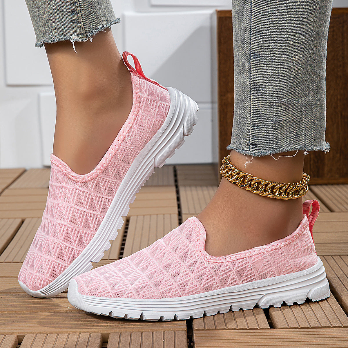 Kvinnors Slip-On Sneakers Modern Design 8
