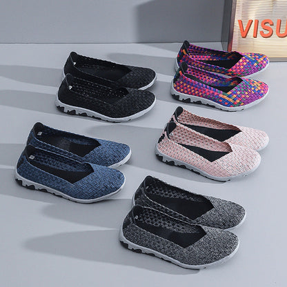 Kvinnors Slip-On Vardagsskor med Elastisk Sula 1