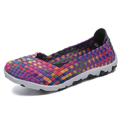Kvinnors Slip-On Vardagsskor med Elastisk Sula 8