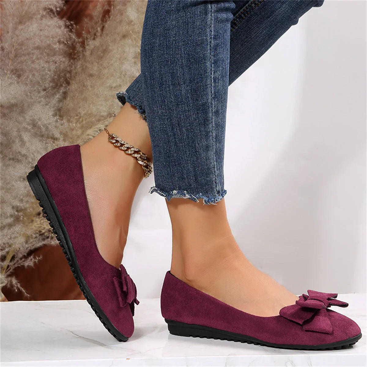 Kvinnors Slip-on Skor Bekväm Design 5