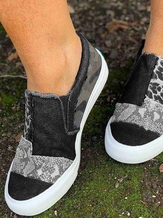 Kvinnors Slip-on Skor med Leopardmönster 1