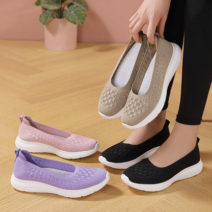 Kvinnors Slip-on Vardagsskor Med Andningsbar Design 4