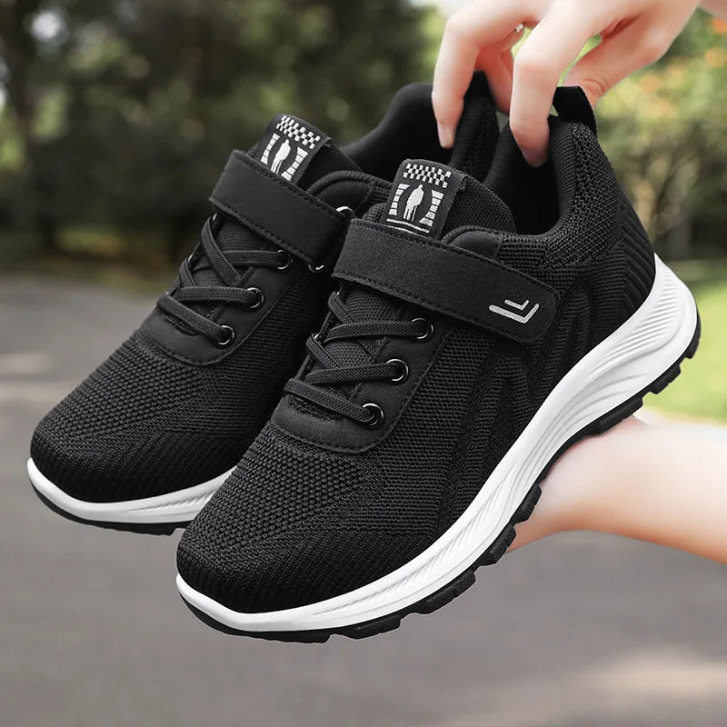 Kvinnors Sneakers Andningsbara Utomhus Lätta Textil Snörskor 1