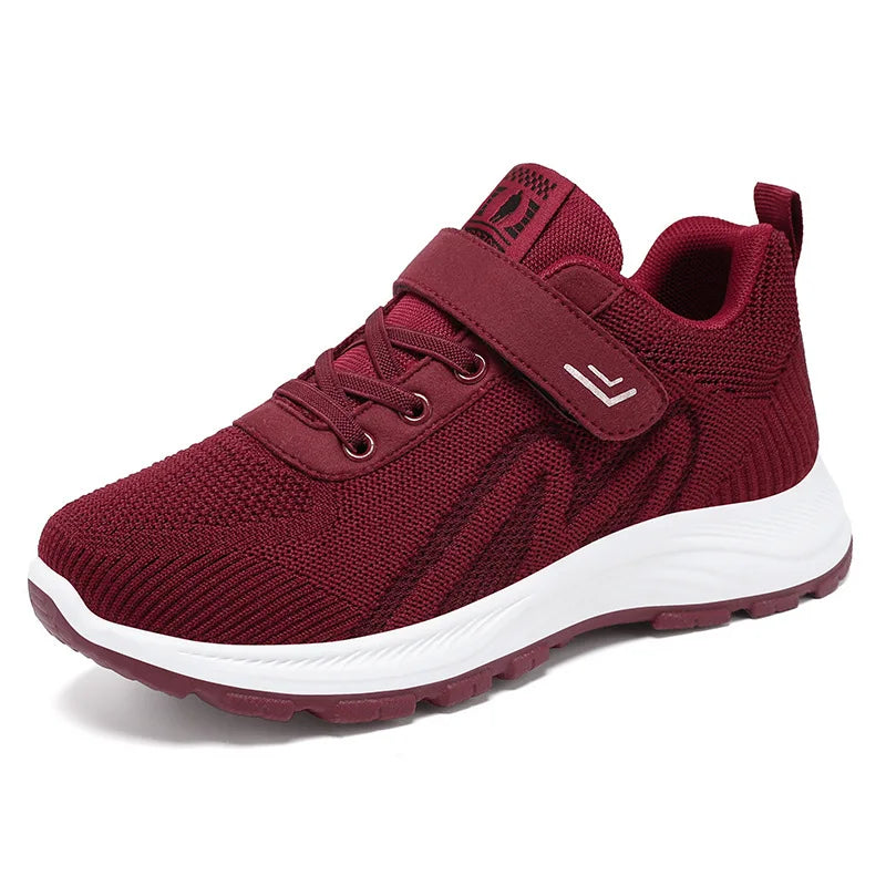 Kvinnors Sneakers Andningsbara Utomhus Lätta Textil Snörskor 3