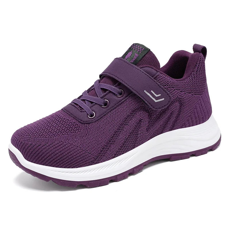 Kvinnors Sneakers Andningsbara Utomhus Lätta Textil Snörskor 5