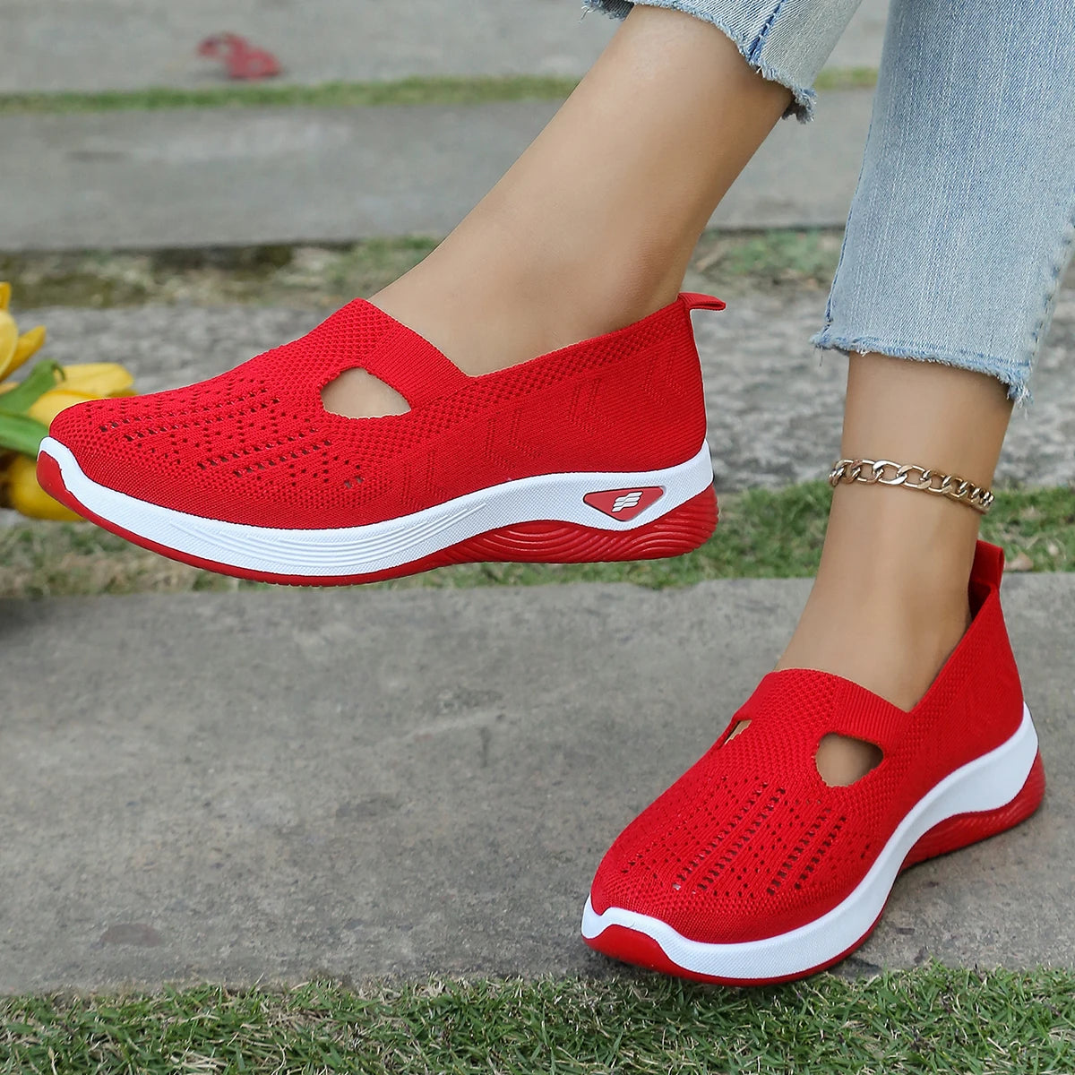 Kvinnors Sneakers Lätta Textil för Alla Säsonger 12